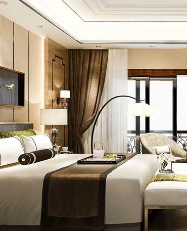 Bedroom interior concept for DRA Richburg 2 and 3 BHK apartments